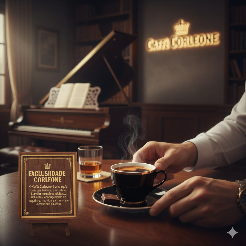 Café expresso servido em porcelana premium